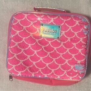 Justice Pink and Silver Sequin Lunch Bag